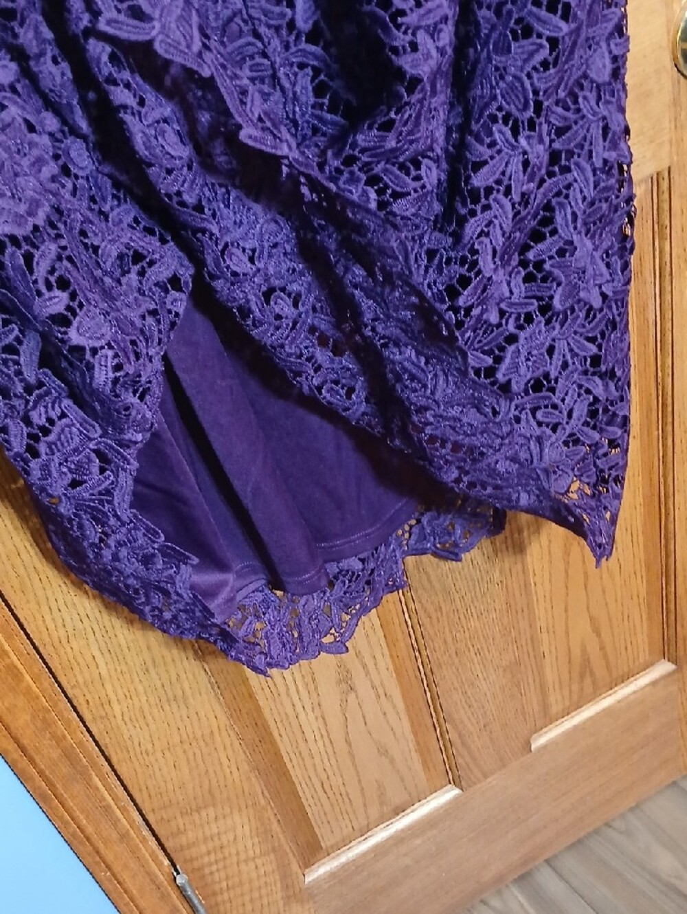 Jessica London Deep Purple Lace Evening Dress 18W - Picture 7 of 8